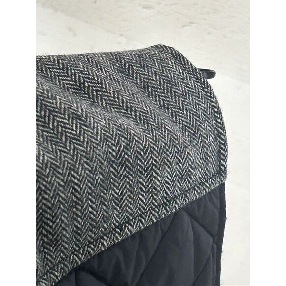 Vince Camuto Men’s Quilted Black/ Gray Puffer Vest L Tweed Outdoor Classic Casua - Picture 9 of 15